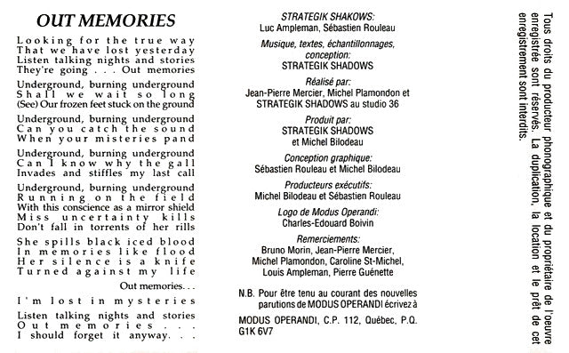 Strategik Shadows - Nights and Stories